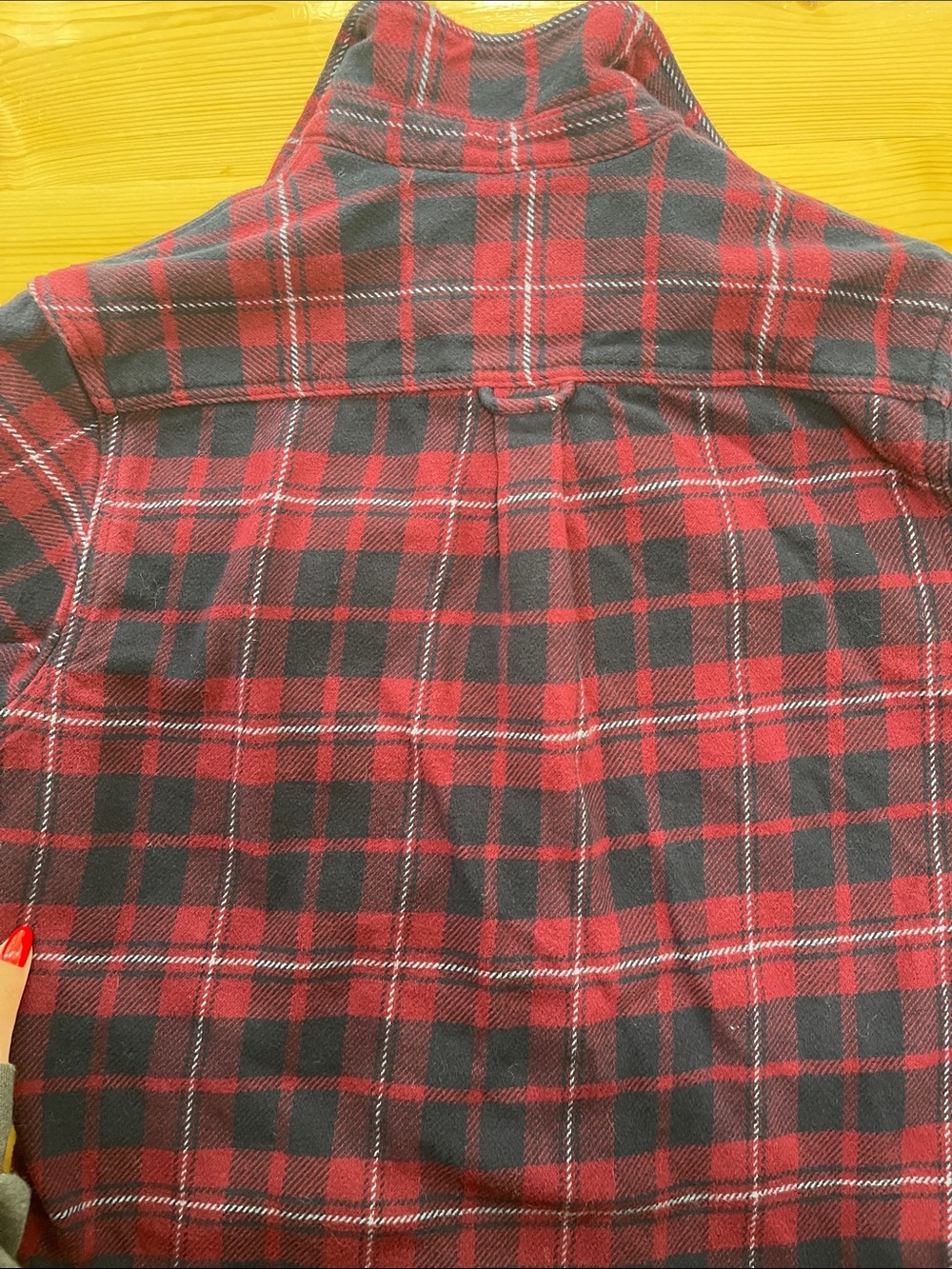 Orvis Big Bear Sangria Red / Navy Blue Tartan Plaid Heavy 100% Cotton Flannel M - Picture 15 of 16